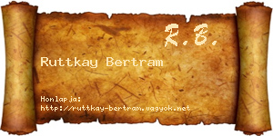 Ruttkay Bertram névjegykártya